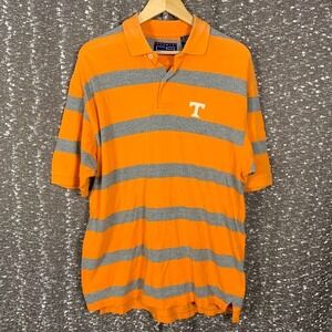 Vtg University of Tennessee Striped Polo Shirt Crable Sportswear Men's Large‎